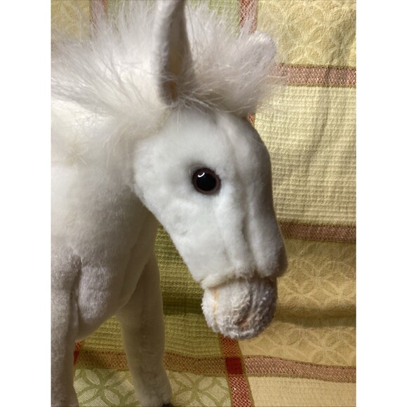 Vintage HANSA White Pegasus Plush Stuffed Animal Toy Posable Legs Hand Crafted - Picture 16 of 16